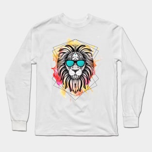 Watercolor Lion Long Sleeve T-Shirt